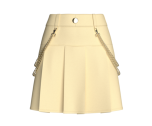 Girls Pleated Mini Skirt With Chain | Marvelous / Clo3d / obj / fbx