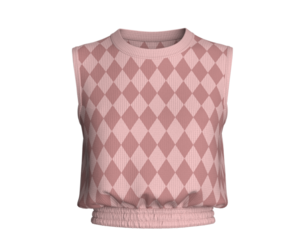 Girls Sleeveless Crop Top With Elastic-Hem | Marvelous / Clo3d / obj / fbx