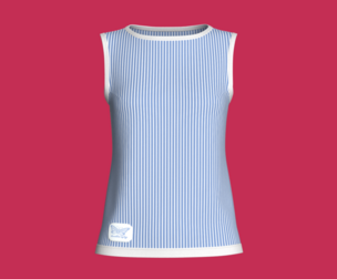 Girls Striped Printed Tank Top With Patch | Marvelous / Clo3d / obj / fbx