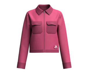 Girls Zip-Up Collared Jacket With Flap Pocket | Marvelous / Clo3d / obj / fbx