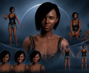 Realistic Female Character 3D Model - Fully Rigged Human Avatar with Facial Expressions