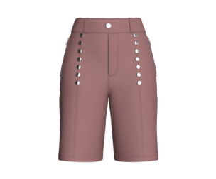 Girls High Waisted Multi-Button Shorts | Marvelous / Clo3d / obj / fbx