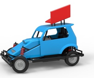 New Zealand Ministock car while turning V3 Scale 1:25