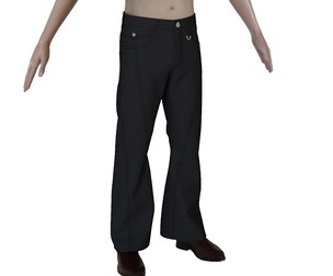 Style3D Panelled Flared Trousers