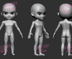 CHIBI MALE BASE MESH