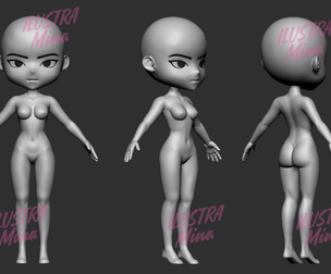 CHIBI FEMALE BASE MESH