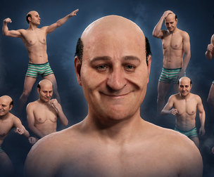 Realistic Male Human Character 3D Model Fully Rigged Body with Facial Expressions