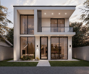 Modern minimal Villa 3D model - SketchUp