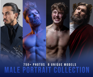 750+ Male Portrait Collection: 8 Unique Models