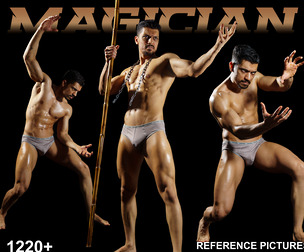 MAGICIAN – Dynamic Gesture & Magic Casting Pose Reference Pack | Male Anatomy | 1220+ Photos