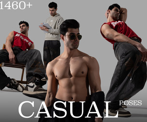 CASUAL POSES – 1460+ Male Reference Pictures for Artists