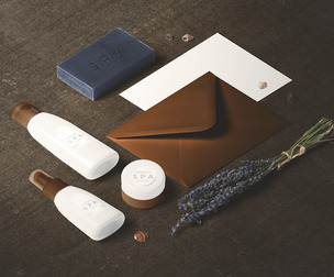 Cosmetic Mockup Scene PSD, Beauty Product Branding Template, SPA & Wellness Packaging Mockup
