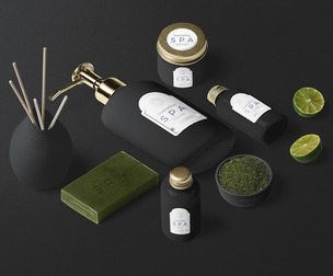 Cosmetic Mockup Scene PSD, Beauty Product Branding Template, SPA & Wellness Packaging Mockup