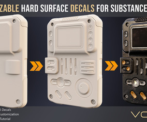Customizable Hard Surface Decals for Substance 3D Painter – Vol.01
