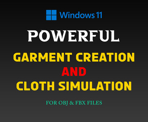 3D Garment Creation & Cloth Simulation Tool – No Lifetime! Works with OBJ & FBX Files
