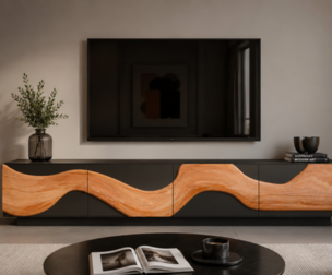 Original wood TV stand