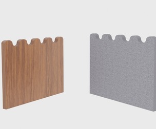 Headboard Smooth Curved Lines Set