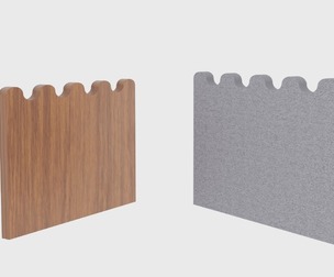 Headboard Smooth Curved Lines Set