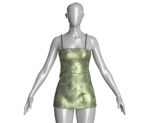 Girls Floral Print Mini Dress | Marvelous / Clo3d / obj / fbx
