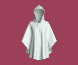 Girls Hooded Poncho | Marvelous / Clo3d / obj / fbx