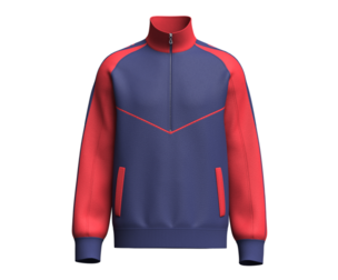 Men Half-Zip Color Blocked Raglan Jacket | Marvelous / Clo3d / obj / fbx