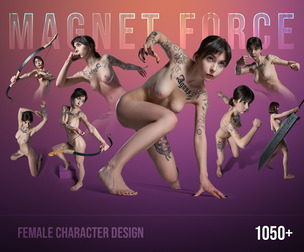 1050+ Magnet Force — Female Character Design