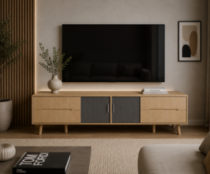 Original wood TV stand furniture