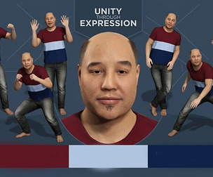 Realistic Asian Middle-Aged Male Character Fully Rigged with Facial Blendshapes