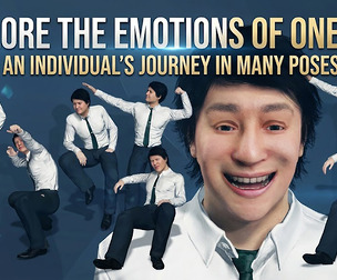 Asian Businessman Character Fully Rigged with Facial Expressions