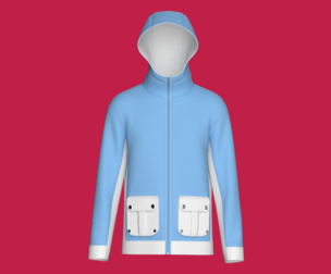Men Full-Zip Hooded Jacket With Cargo Pocket | Marvelous / Clo3d / obj / fbx