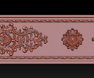 Ornament- Floral- Relief- STL- CNC- Decor- Carving- Furniture