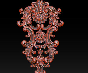 Ornament- Floral- Relief- STL- CNC- Decor- Carving- Furniture