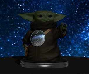 Grogu Baby Joda The Mandolorian series STAR WARS File STL OBJ for 3D Printing
