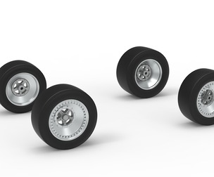 Wheel Set of Three Quarter Midget Scale 1:25