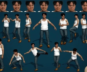 Expressive Middle Aged Man in Tank Top  Fully Rigged Character