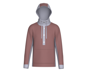 Men Button-Placket Hoodie With Pocket | Marvelous / Clo3d / obj / fbx