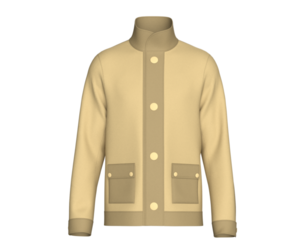 Men Two Tone Utility Button-Up Jacket | Marvelous / Clo3d / obj / fbx