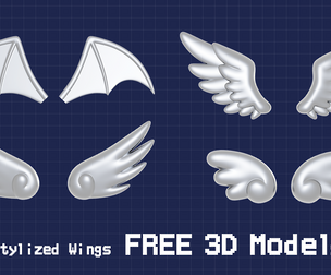 Free 3D Model Stylized Wings