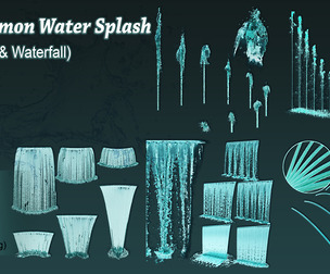 54 Common Water Splash (Fountain & Waterfall) Vol 8