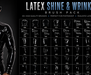 50 Latex Shine Photoshop Brushes