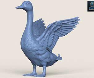 Goose Duck Print Ready 3D Model