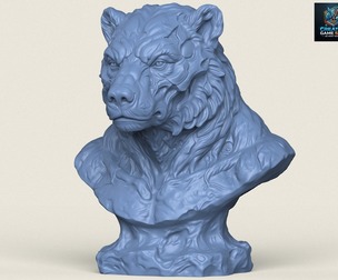 Wild Monster Bear Head Bust
