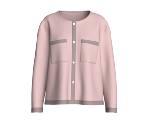 Girls Crew Neck Button-Up Cardigan | Marvelous / Clo3d / obj / fbx