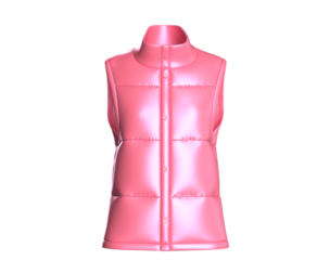 Girls Sleeveless Puffer Jacket | Marvelous / Clo3d / obj / fbx
