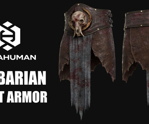 Barbarian Waist Armor For MetaHuman Vol 01