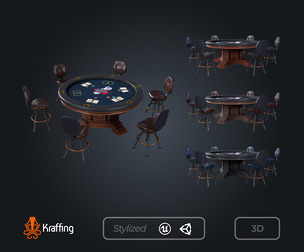 Poker Table V5 - Casino Gambling – Game Ready