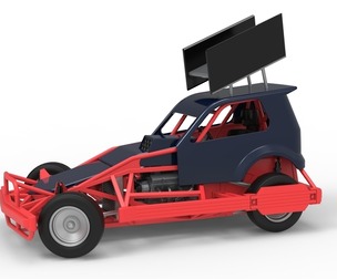 New Zealand Superstock car while turning V5 Scale 1:25