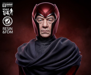 Wicked Marvel June 2026 Term Magneto Portrait Bust: Tested and ready for 3D printing (STL FILES)