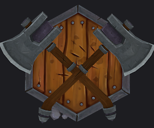 Handpainted low poly Axe
