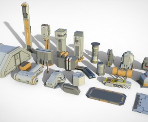 Sci-fi Architecture kitbash 59